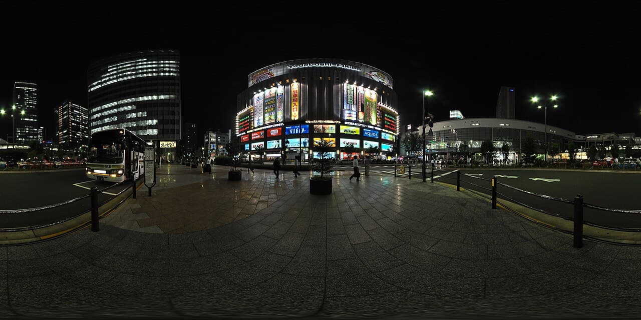 Exterior of the Yodobashi Camera Multimedia Akiba building in Akihabara