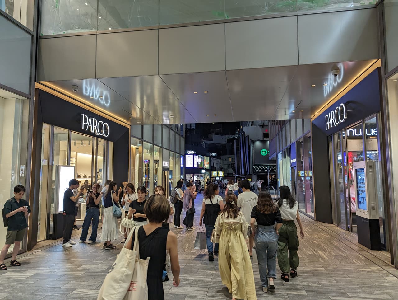 Entrance of the rebuilt Shibuya PARCO building, home to Pokémon Center Shibuya